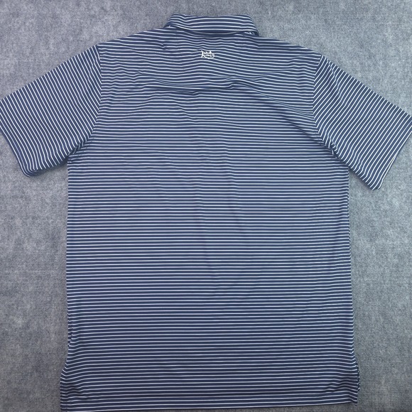 Southern Tide Charlotte 49ers Polo Large Tide To Trail Blue Striped Short Sleeve - Picture 8 of 9